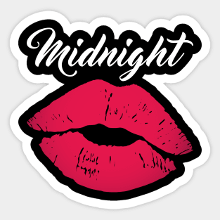 Midnight Kiss - New Year Eve Resolution Ball Drop Lips Sticker